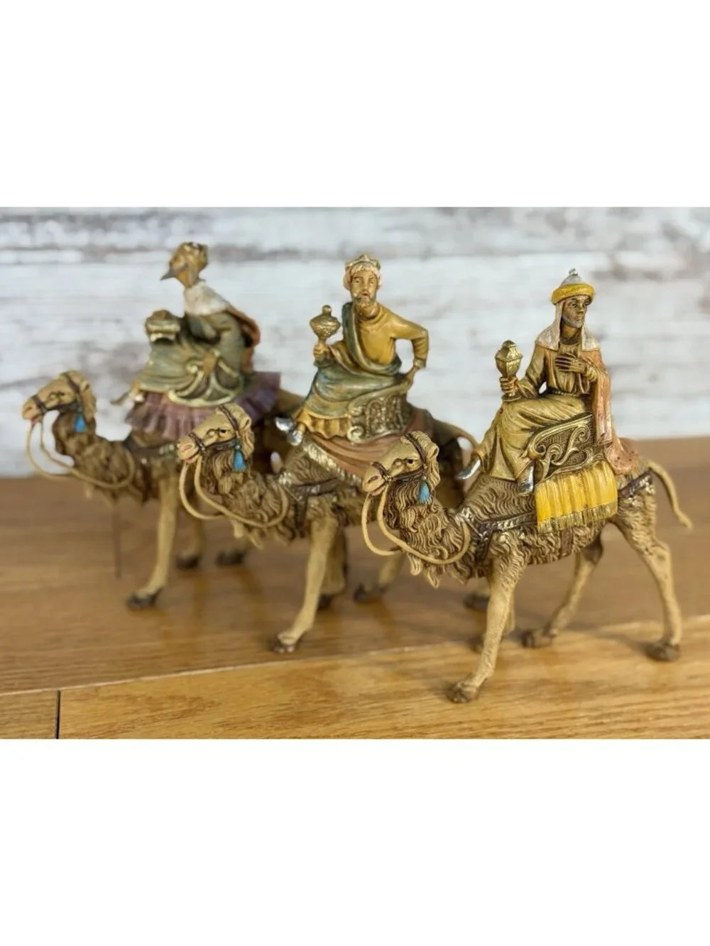 Vintage 1983 Fontanini Three Wisemen Riding Camels 6.5
